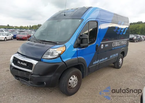 2021 Ram Promaster 1500 High Roof 136 Wb из США, поврежденный, VIN 3C6LRVBG5ME578111